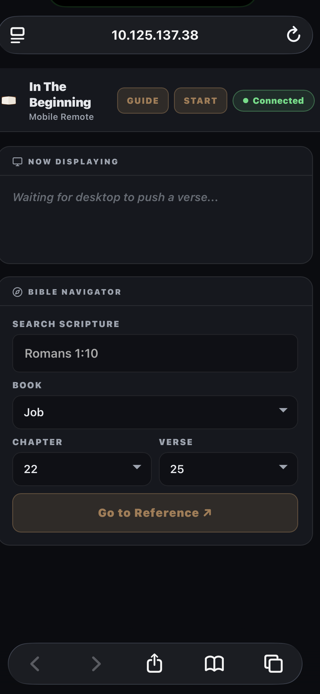 In the Beginning AI mobile remote