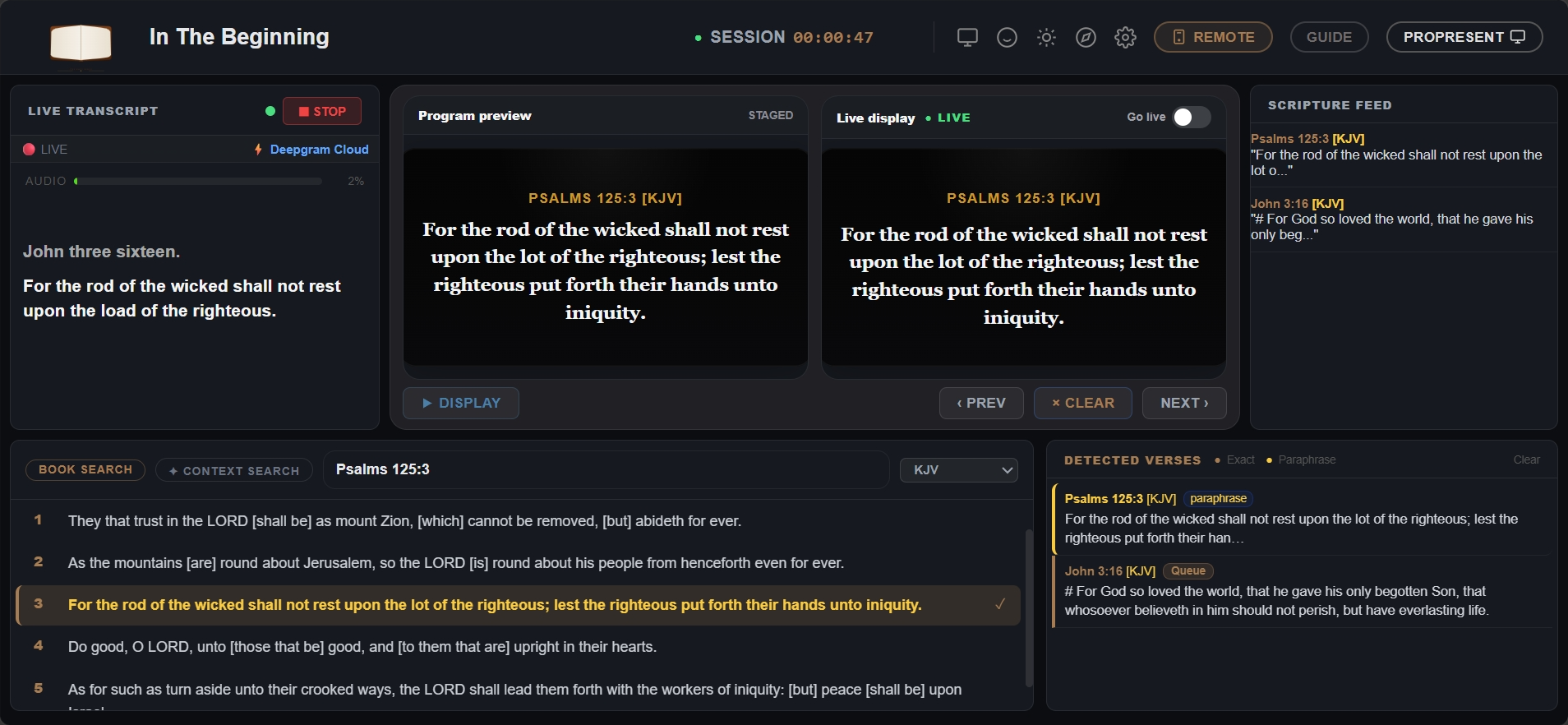 In the Beginning AI desktop interface